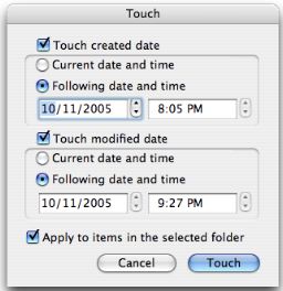 touch dialog